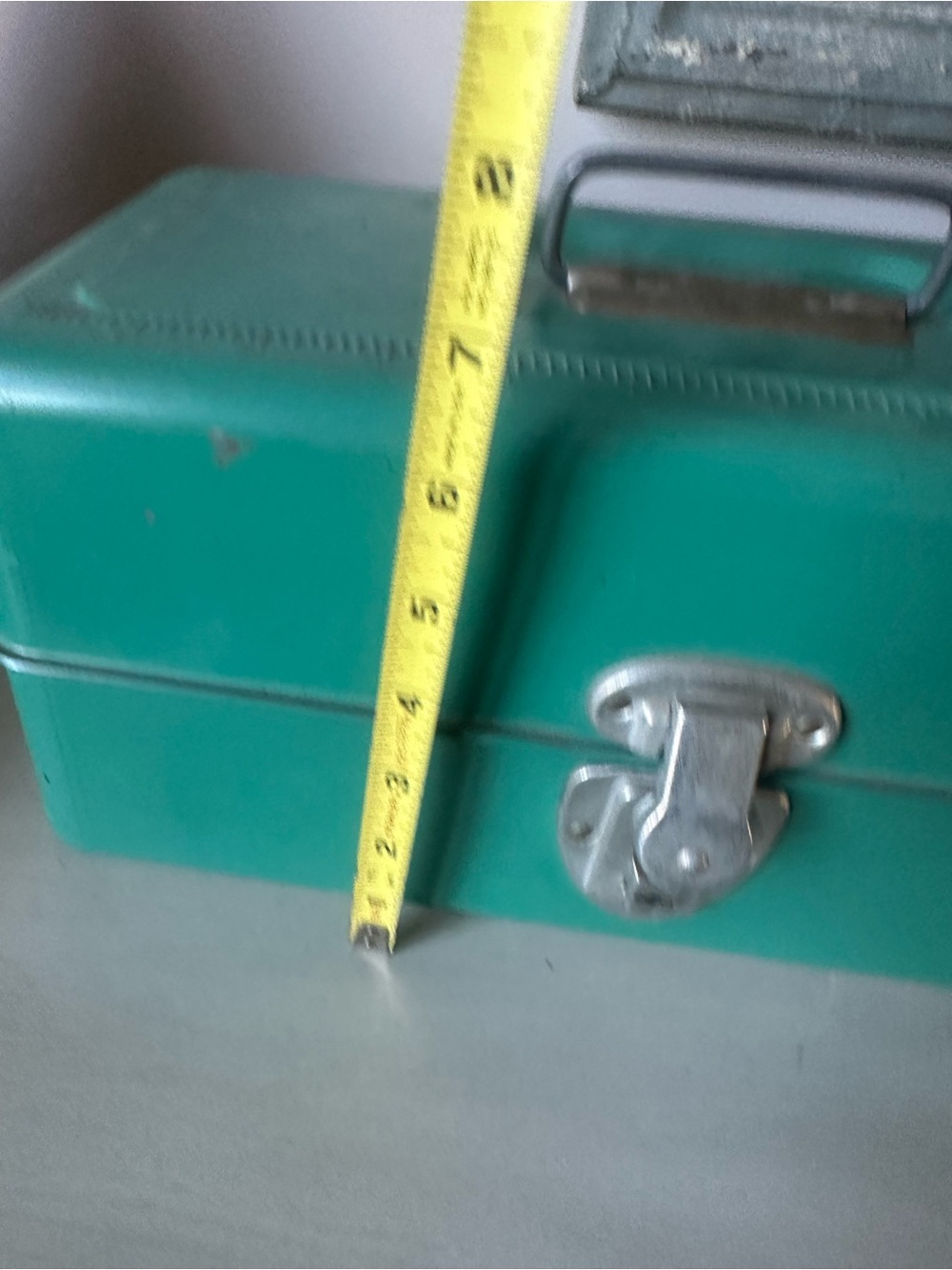 Vintage Liberty teal green tackle box metal - Picture 11 of 12